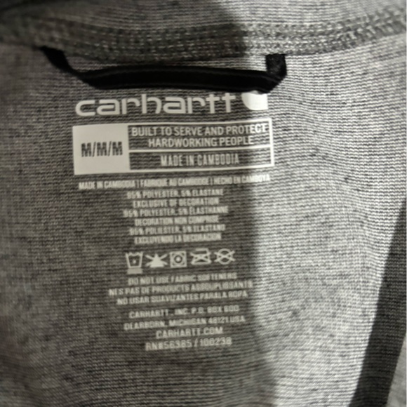 Carhartt Heather Gray Quarter-Zip Pullover - Picture 13 of 15